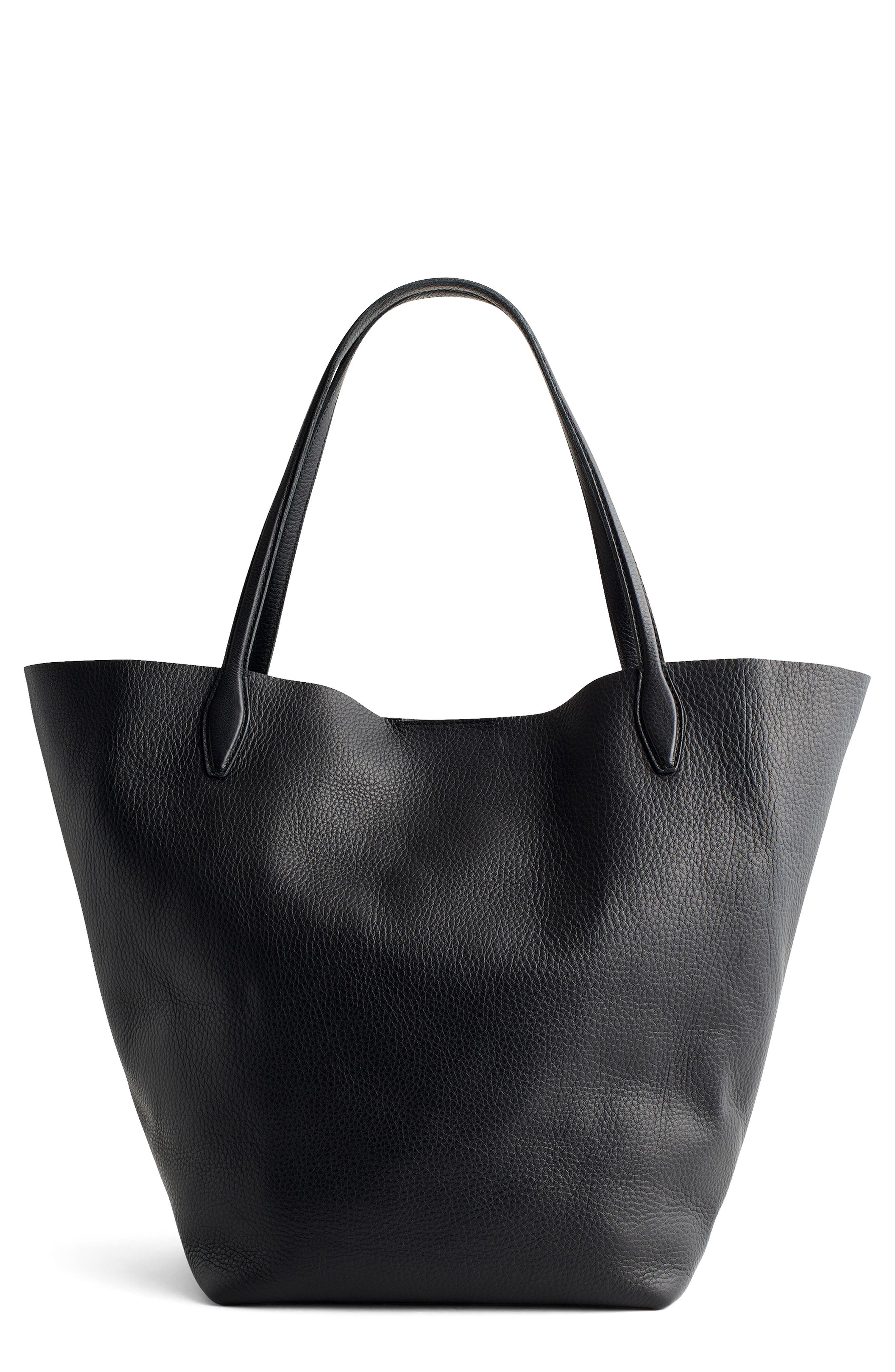 Madewell Oversize Shopper Tote in Soft Grain Leather, Main, color, 