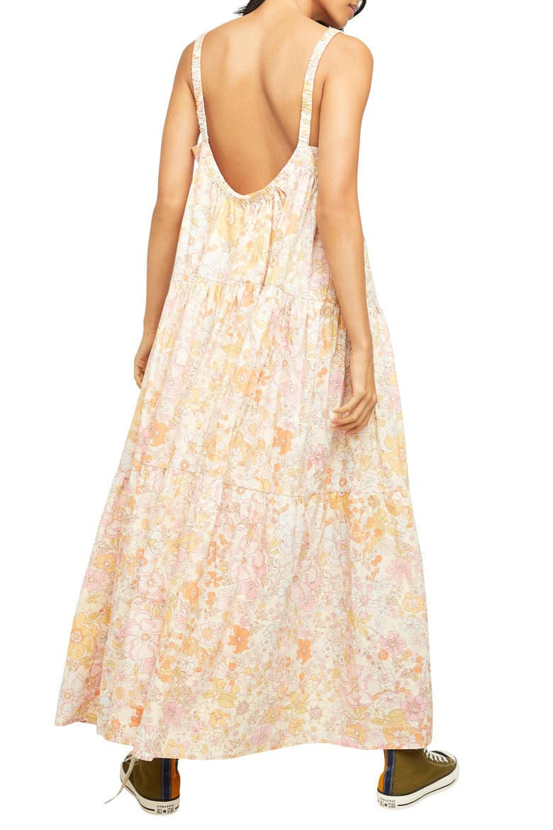 Floral Maxi Sundress, Alternate, color, LIGHT COMBO