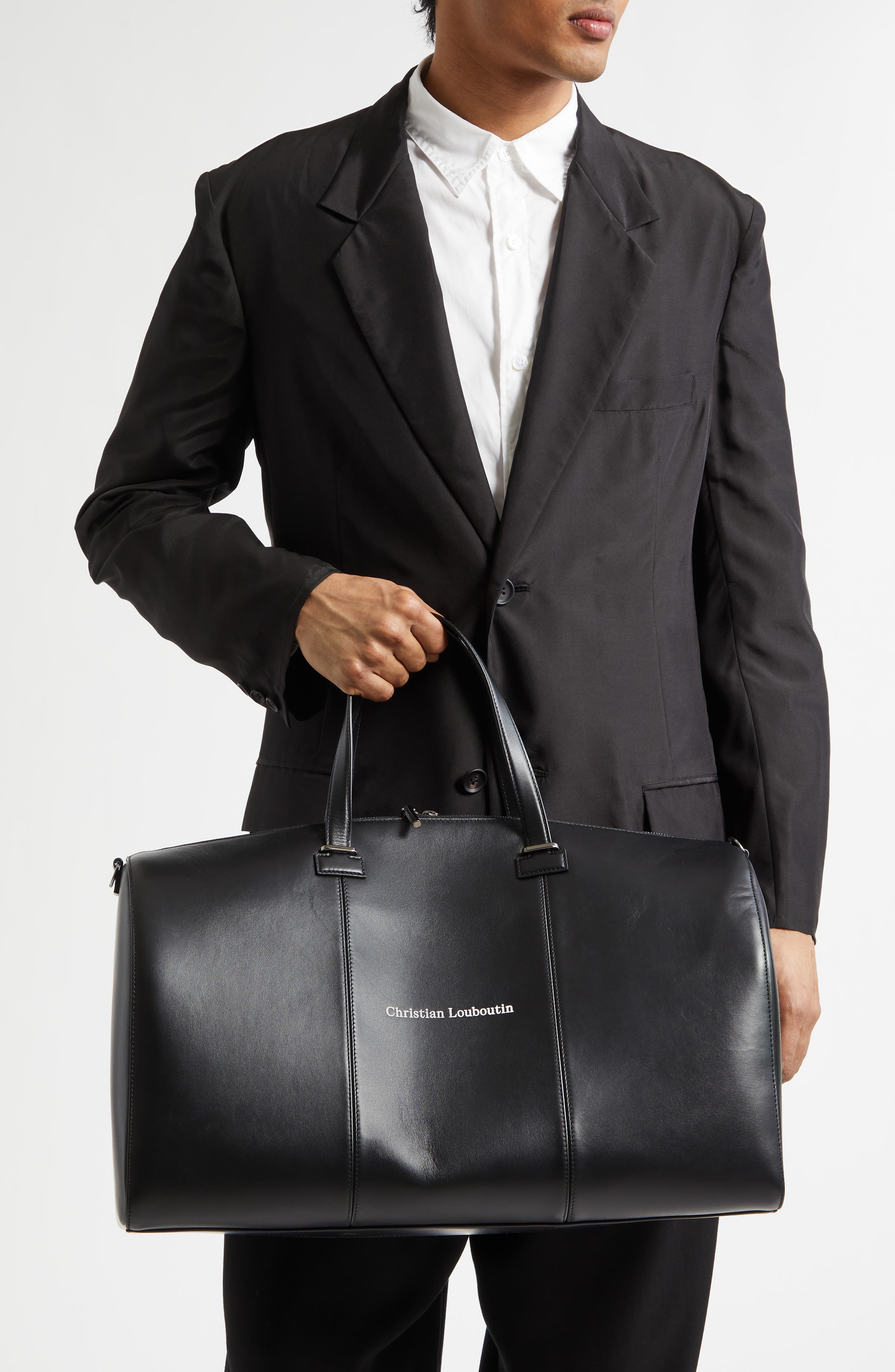 Tactical Leather Duffle Bag, Alternate, color, BK01 - BLACK