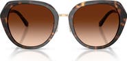 COACH 55mm Irregular Round Sunglasses