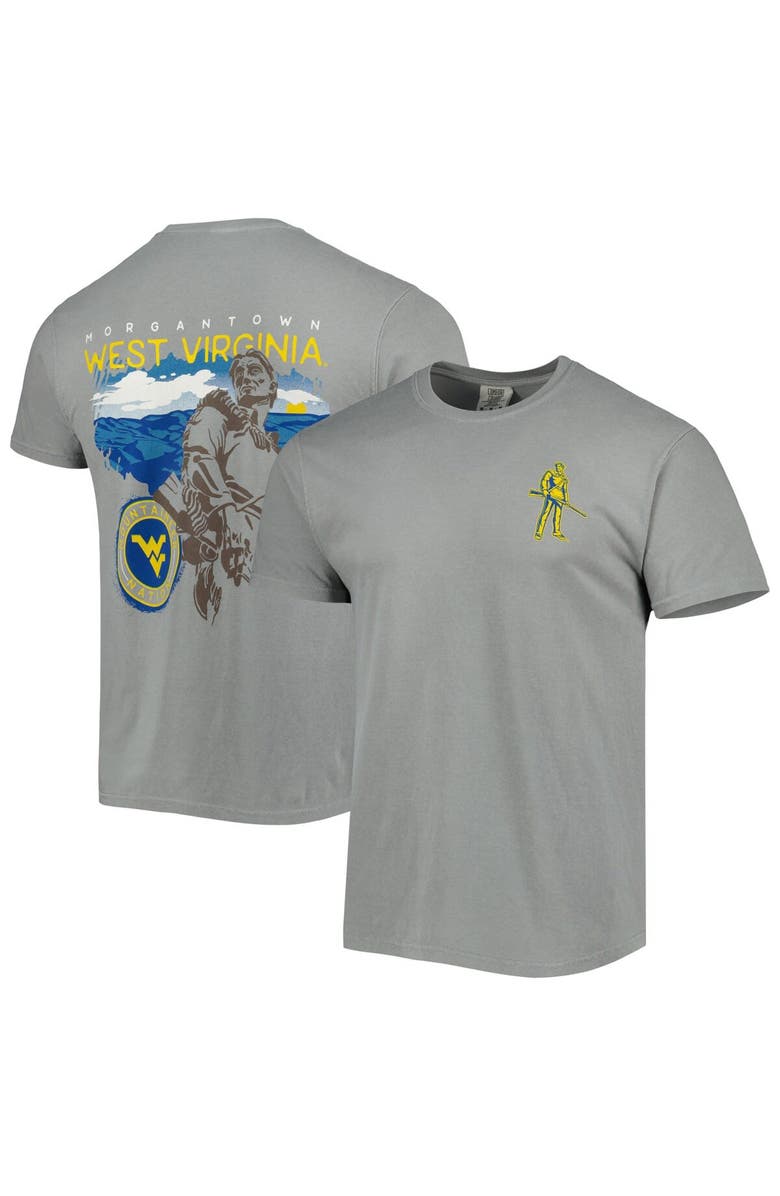 IMAGE ONE Men's Gray West Virginia Mountaineers Hyperlocal T-Shirt, Main, color,