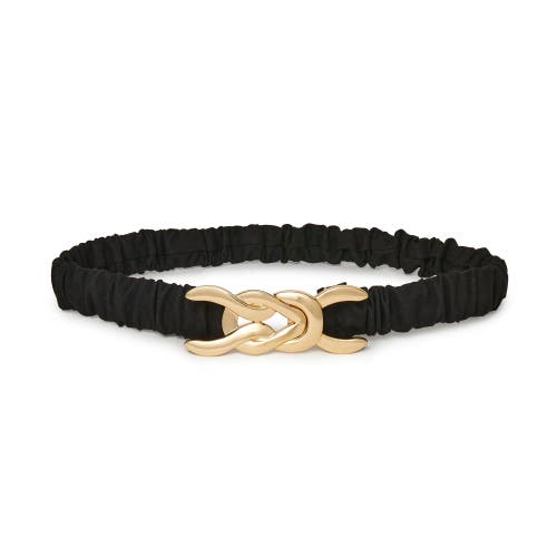 Lele Sadoughi Jet Biltmore Buckle Belt In Black
