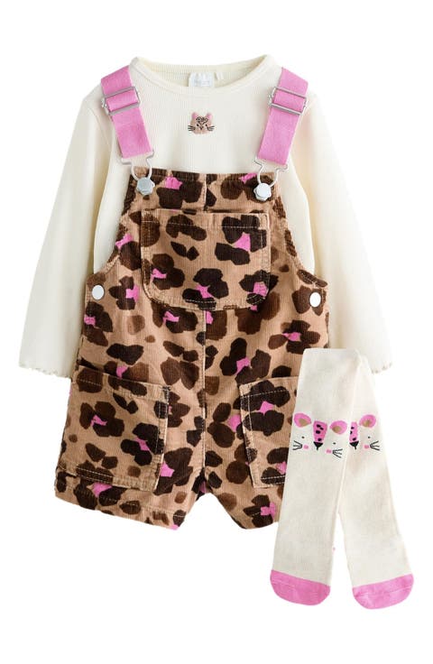 Kids' Overalls, Top & Tights Set (Little Kid)