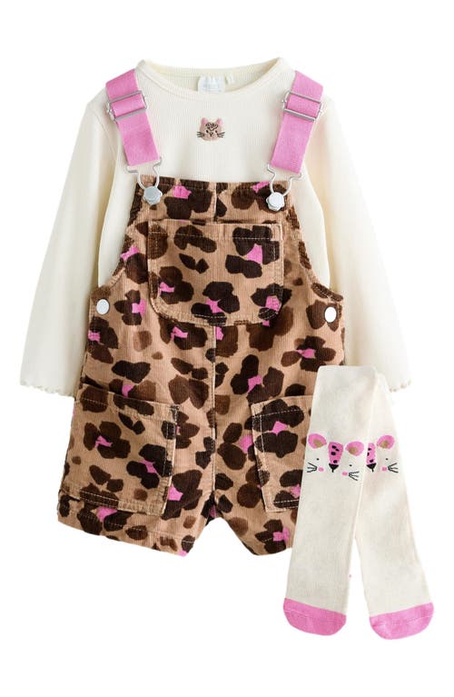 Next Kids' Overalls, Top & Tights Set In Multi