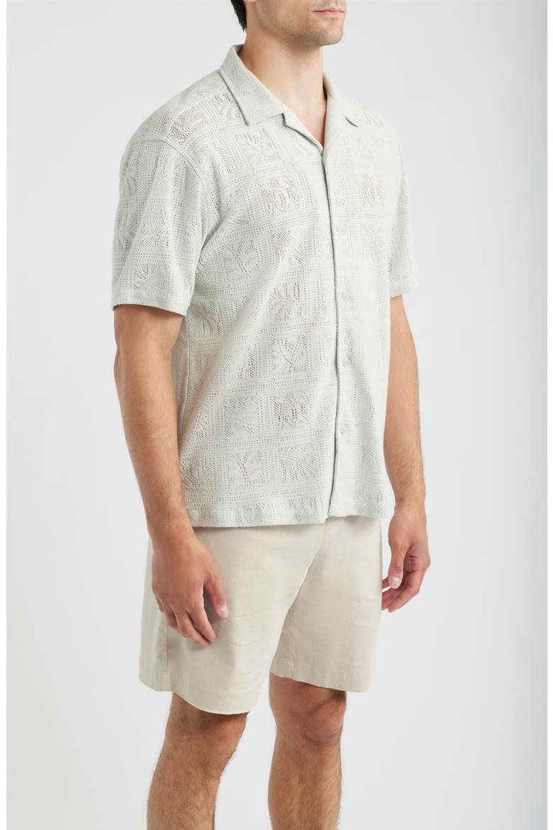 Tile Cabana Camp Shirt, Alternate, color, MIST