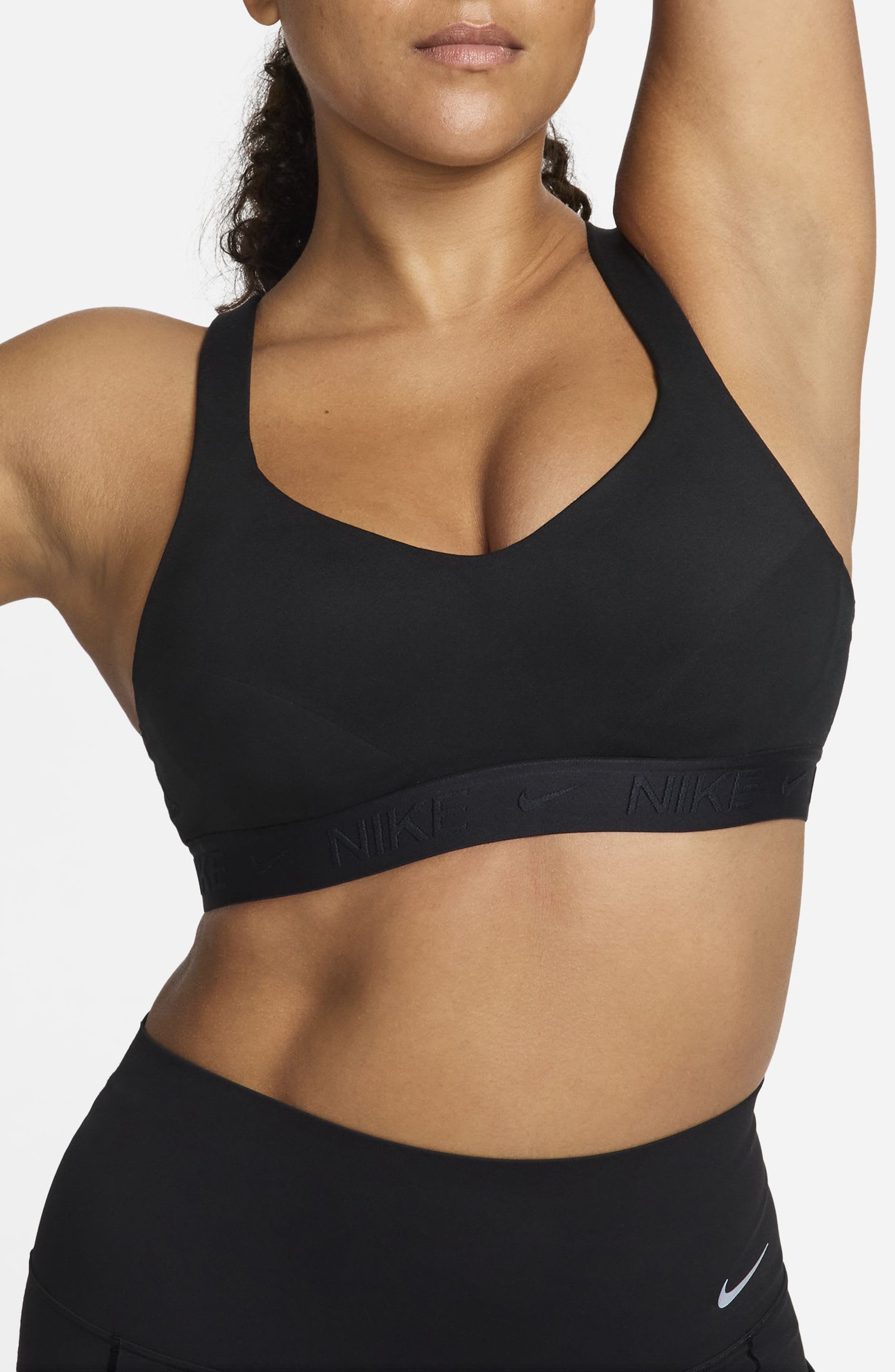 nike black indy bra