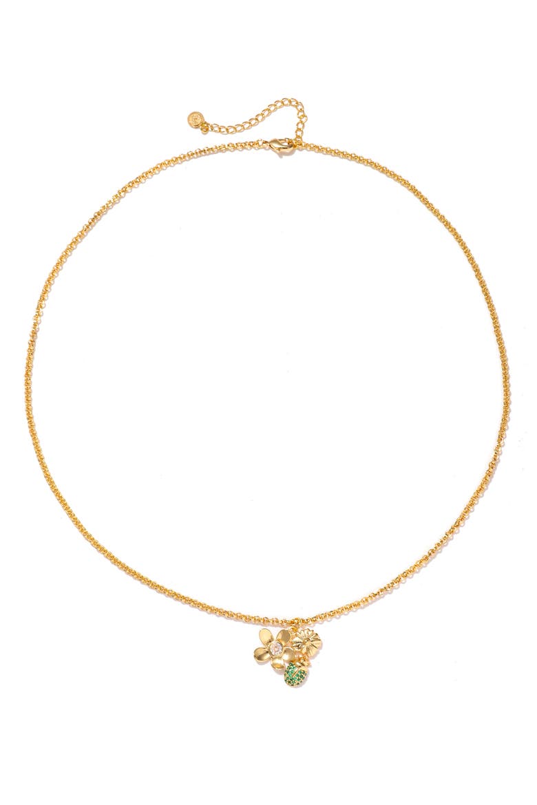 Carapace Pendant Necklace, Alternate, color, GOLD