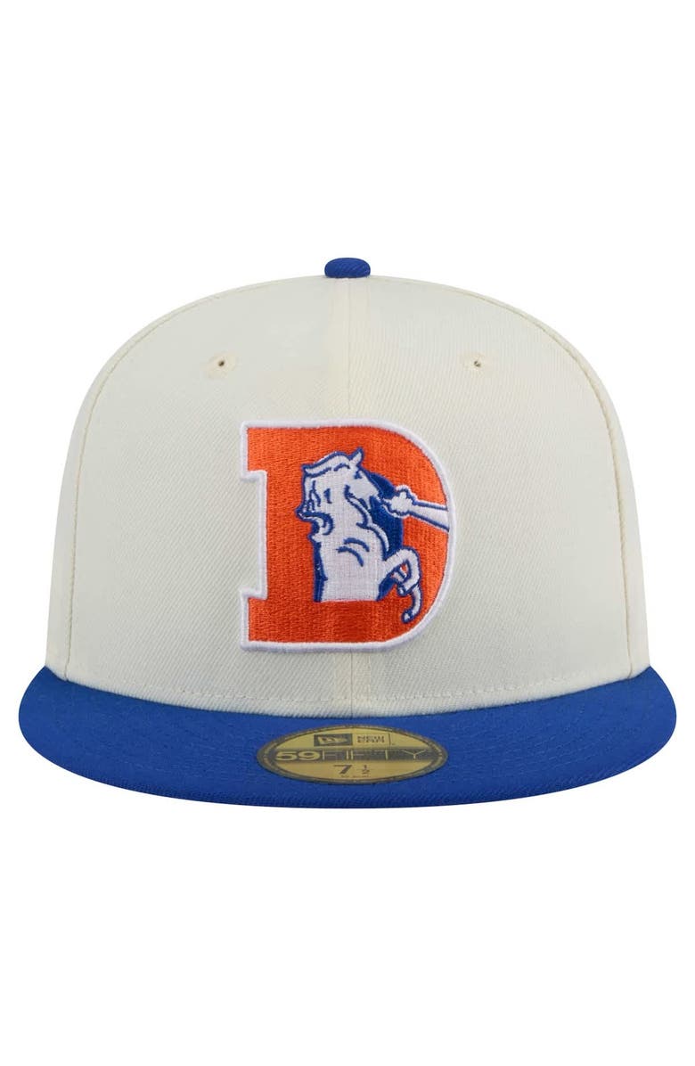 New Era Men's New Era White/Royal Denver Broncos Main 59FIFTY Fitted Hat, Alternate, color,