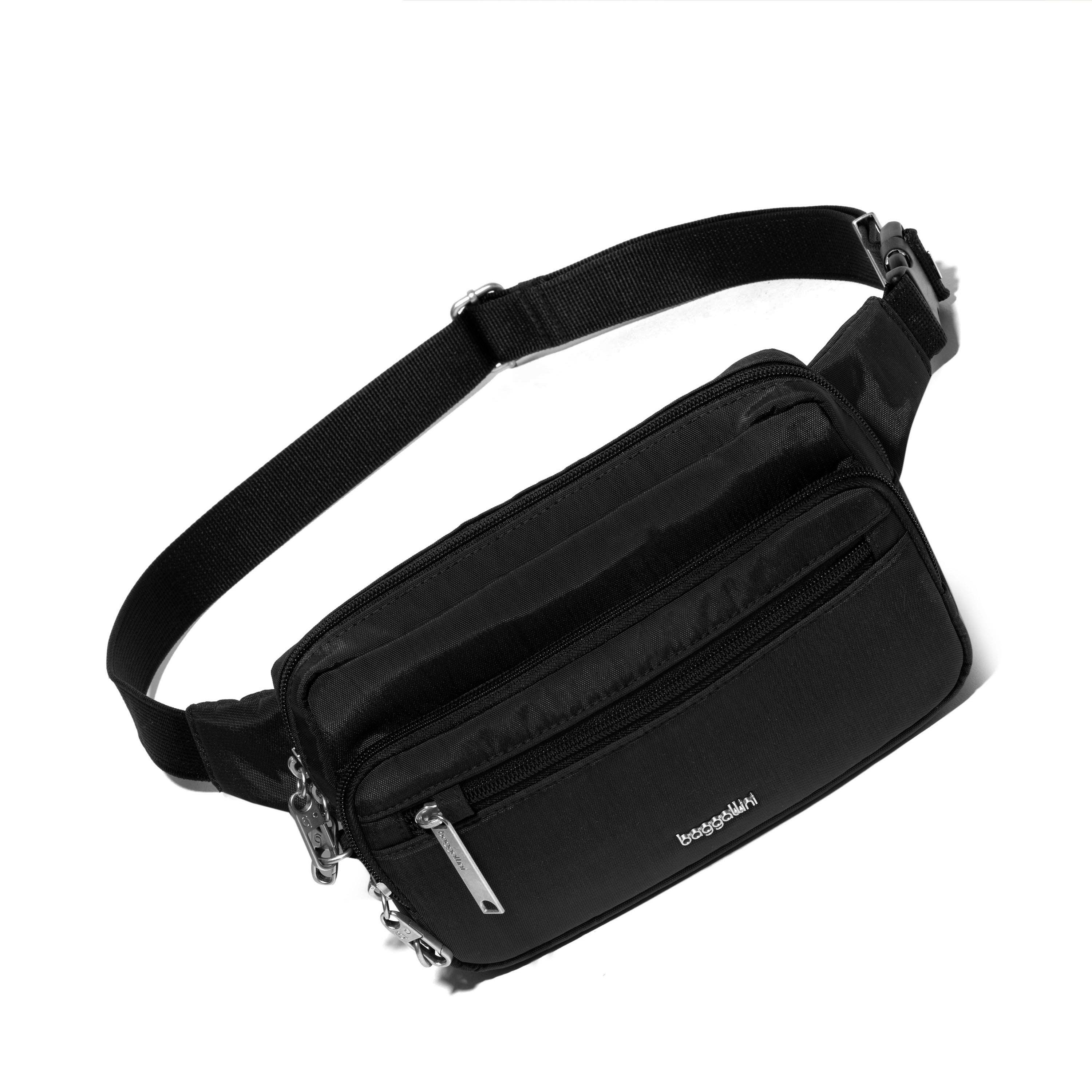 BAGGALLINI Securtex Anti-Theft Belt Bag Sling, Main, color, Black
