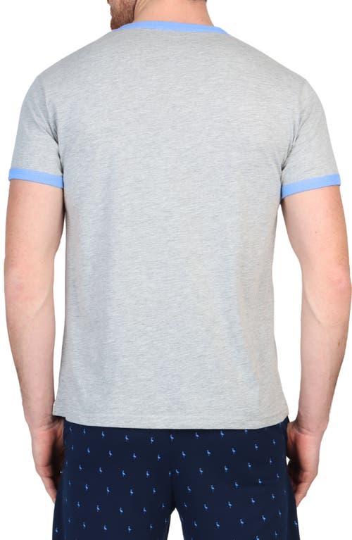 Tailorbyrd Ringer Lounge T-shirt In Grey Heather