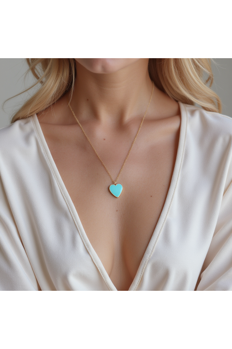 Single Hearted Girl Turquoise Necklace, Alternate, color, Turquoise