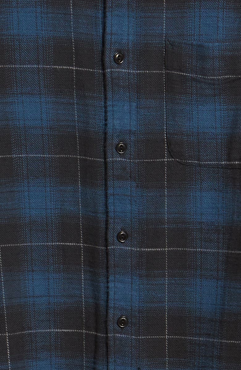 AG Colton Plaid Slim Fit Sport Shirt, Alternate, color, Black/Deep Abyss