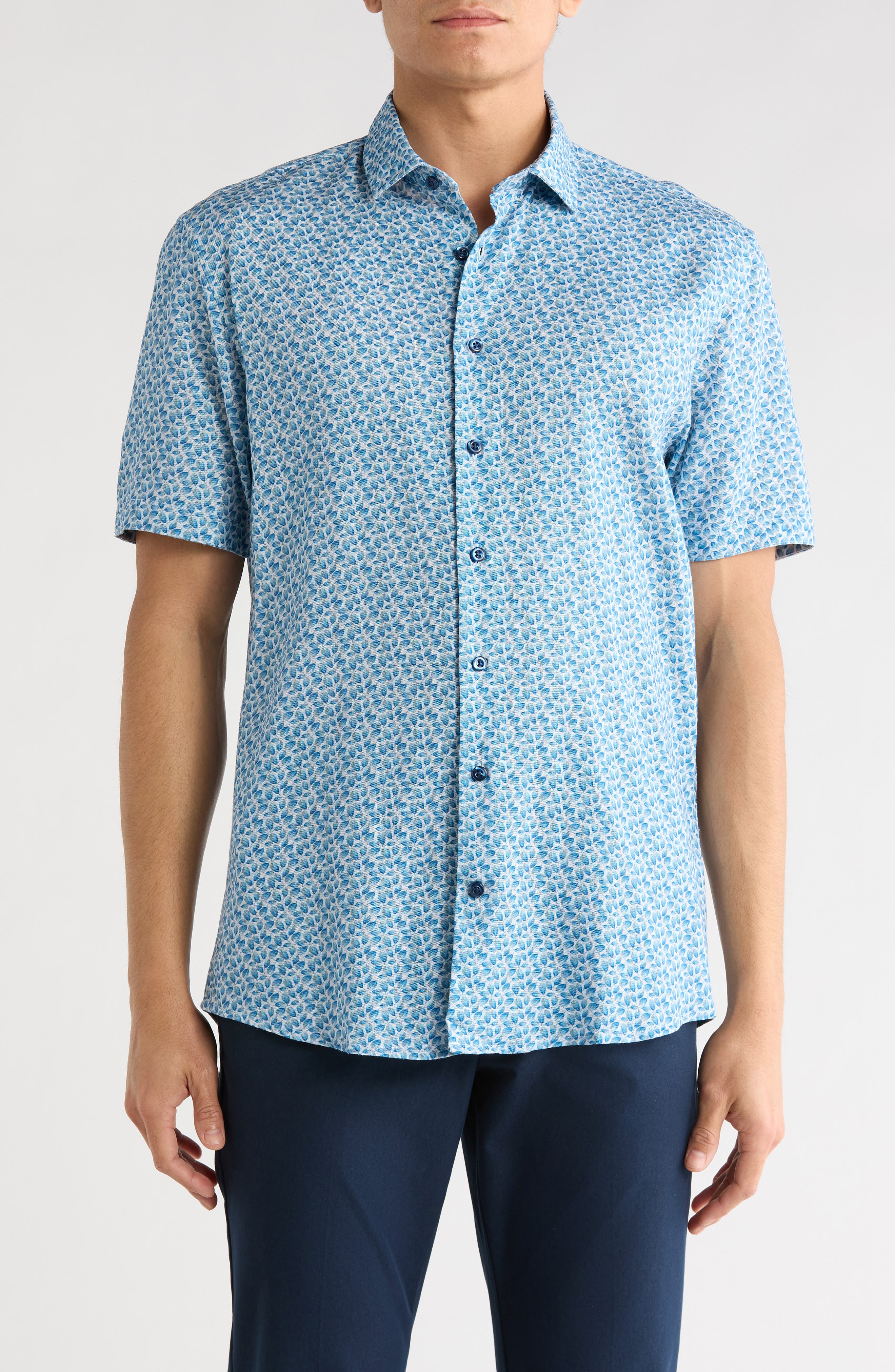 SOUL OF LONDON Short Sleeve Sport Shirt