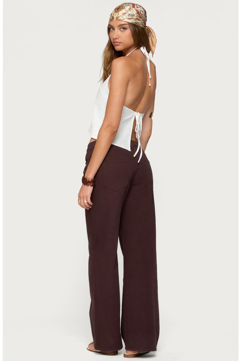 Roman Slouchy Low Rise Wide Leg Jeans, Alternate, color, BROWN