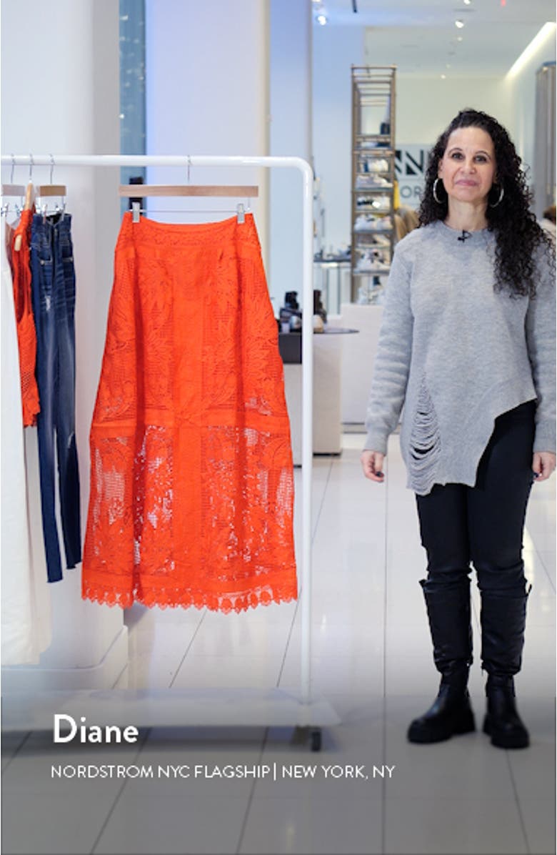 Toucan Guipure Lace Maxi Skirt, sales video thumbnail