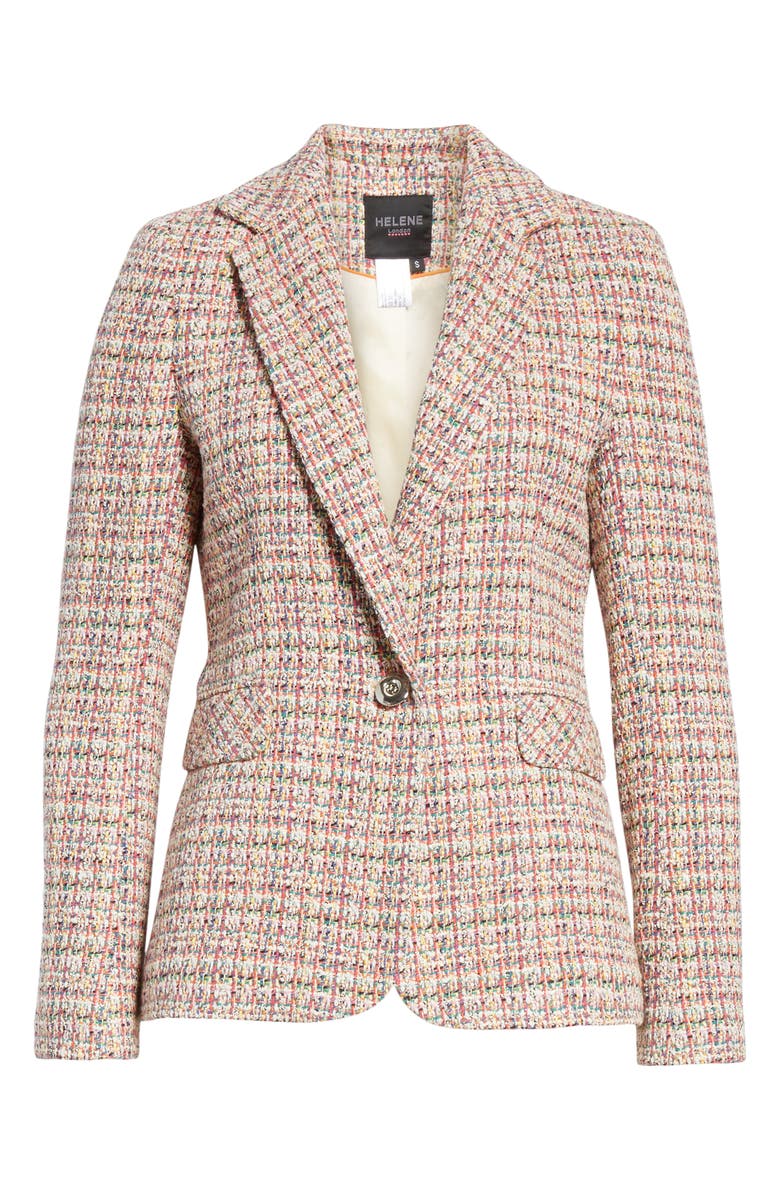 Helene Berman Colorful Tweed Blazer, Alternate, color,