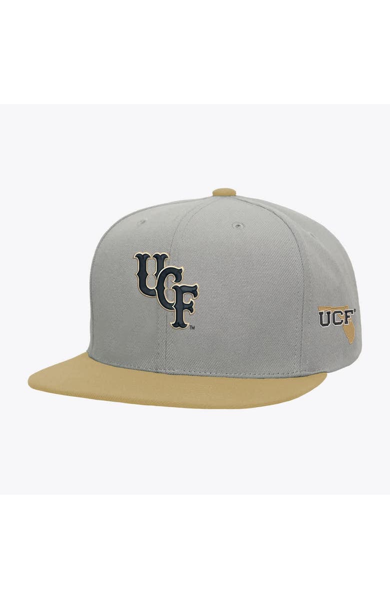 Mitchell & Ness Men's Mitchell & Ness Gray/Gold UCF Knights Plaid OG Snapback Hat, Main, color, Gray