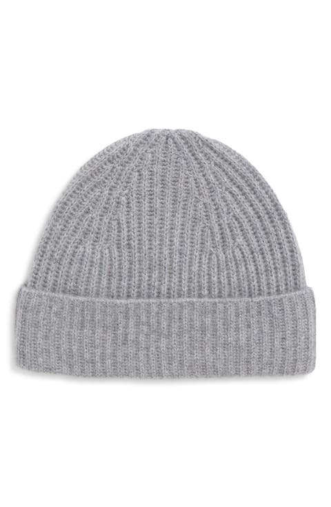 Cashmere Rib Knit Beanie