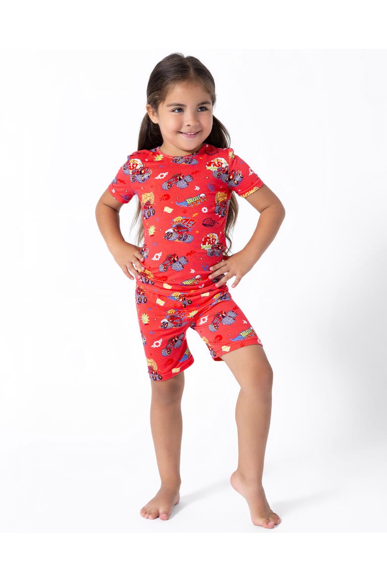 Blaze and the Monster Machines Racing Champs Kids 2-Piece Short Sleeve & Shorts Pajama Set, Alternate, color, Blaze Racing: Racing Champs