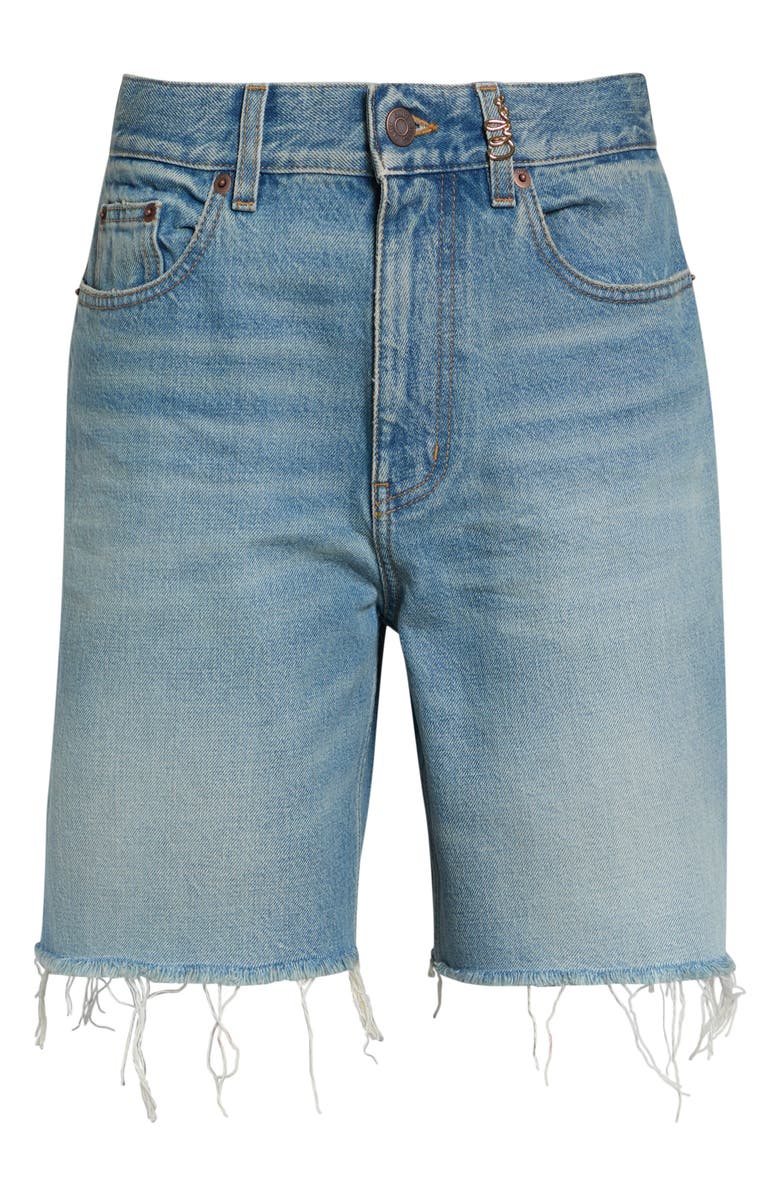 Chloé Cutoff High Waist Denim Shorts, Alternate, color, Softy Blue