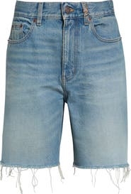 Chloé Cutoff High Waist Denim Shorts