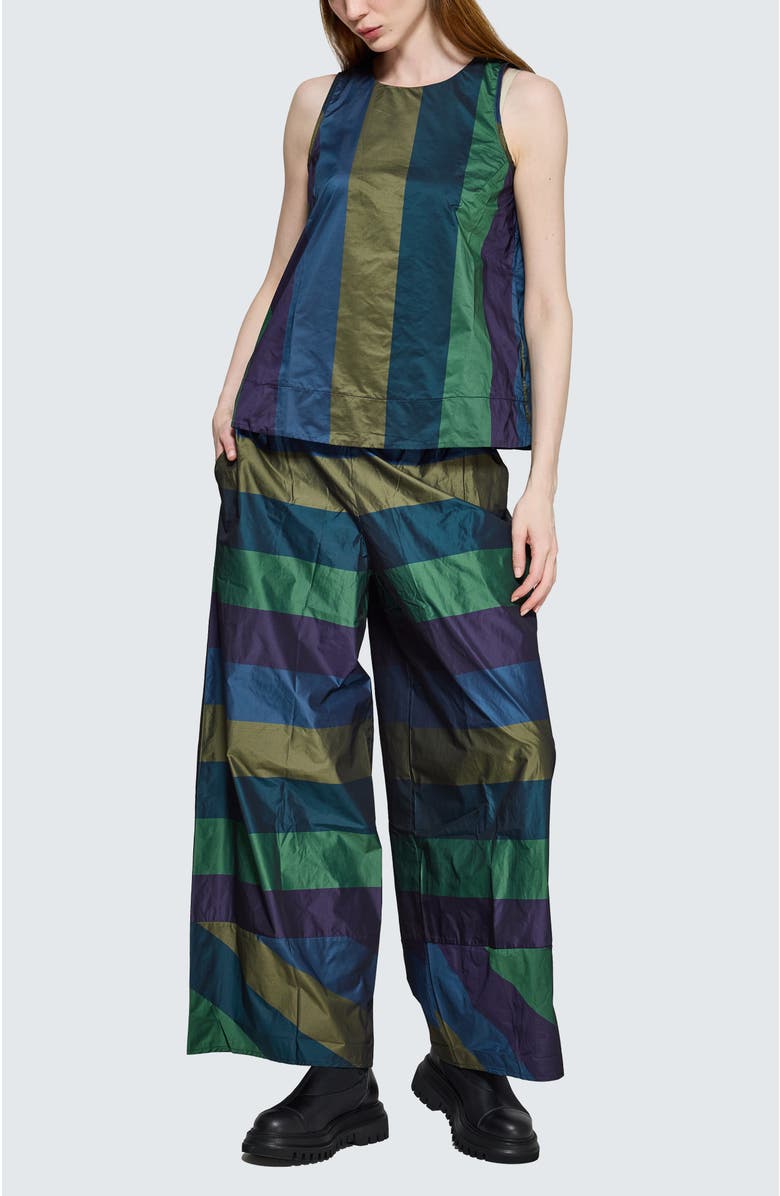 LUUKAA Tamara Taffeta Top, Alternate, color, Oasis Blue