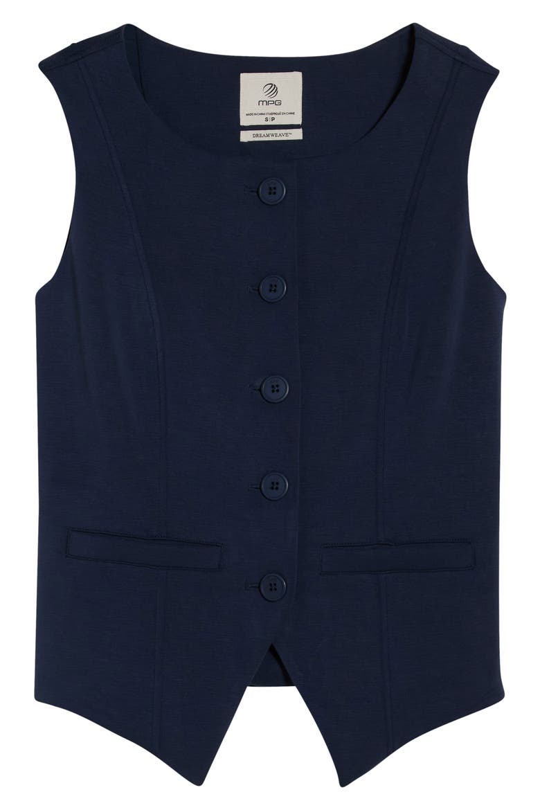 Dreamweave Knit Button Front Vest, Alternate, color, NAVY BLAZER