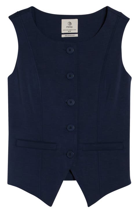 Dreamweave Knit Button Front Vest
