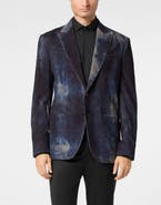 PHILIPP PLEIN Bleached Velvet Blazer Gigolò Fit Men