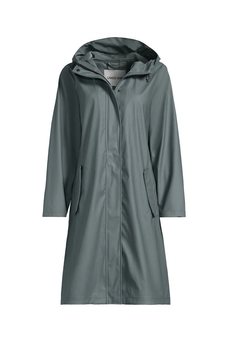 Plus Size Squall Rain Slicker Coat, Alternate, color, Evening Forest