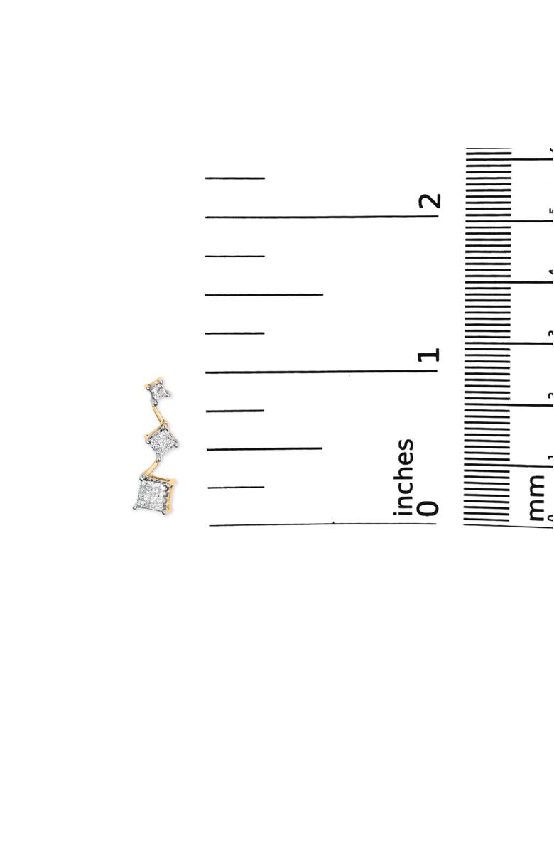 Haus of Brilliance 14K Yellow Gold 1 Ct Princess Diamond Earrings, Alternate, color, Yellow