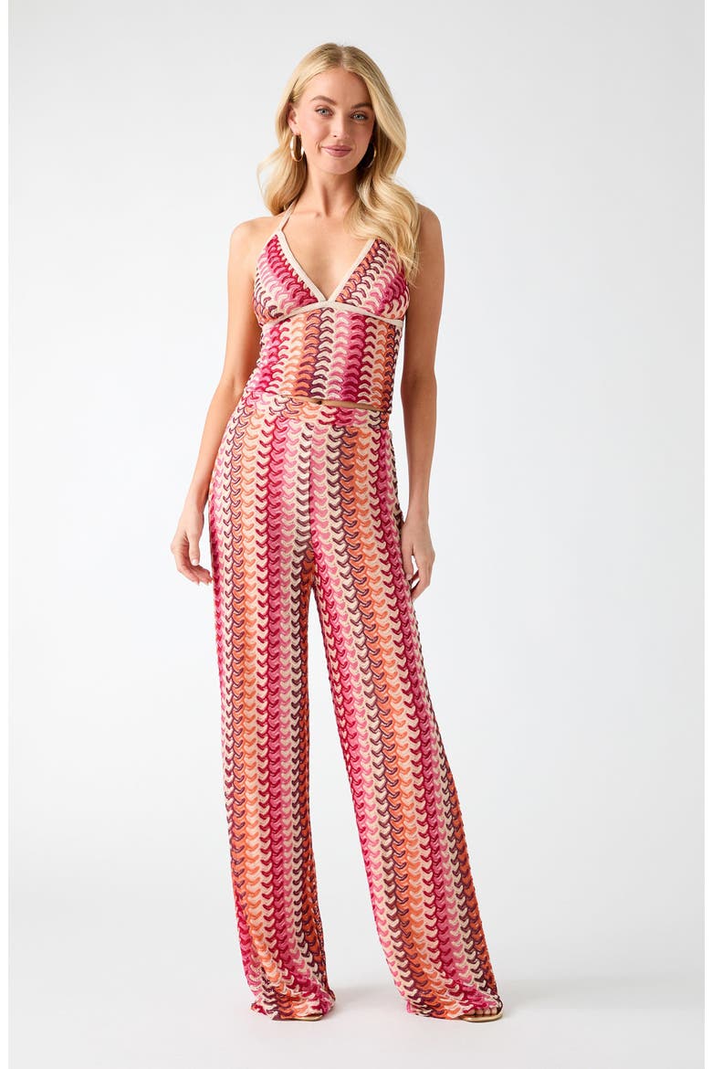 Fearne Knit Wide Leg Pants, Alternate, color, RED/ PINK COMBO