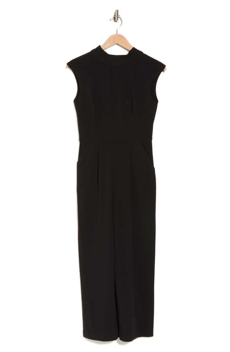 Calvin Klein Mock Neck Tie Back Jumpsuit, Alternate, color, 