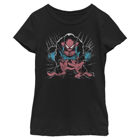 Girls' Spiderweb Hands Pose Short Sleeve T-shirt