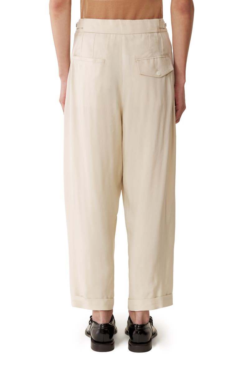 Lanvin Loose-Fit Pants In Viscose, Alternate, color, Milk