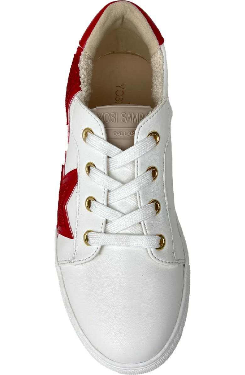 Yosi Samra Kids' Miss Harper Sneaker, Alternate, color, Red Glitter