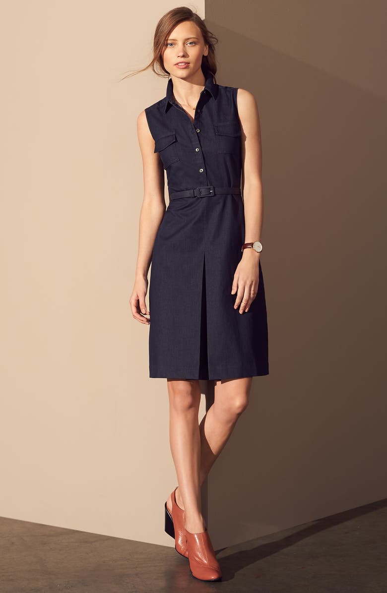 Halogen<sup>®</sup> Belted Sleeveless Shirtdress, Alternate, color, 