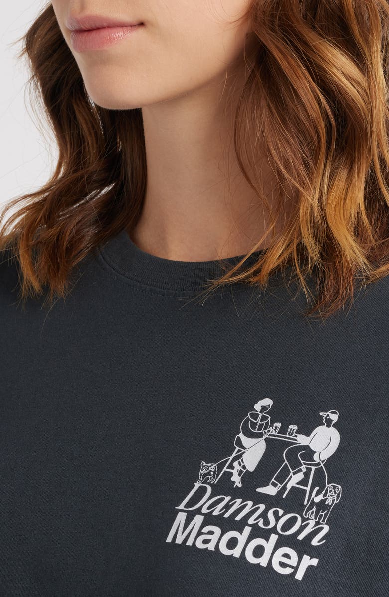 Damson Madder Dog Walker Long Sleeve T-shirt, Alternate, color, Charcoal