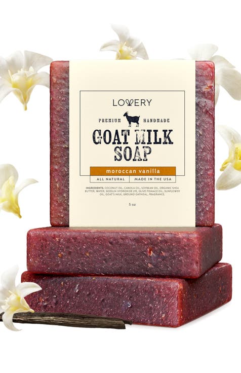 Handmade Goat Milk Soap Made in USA - Moroccan Vanilla - 3 Pack