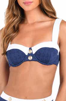 L'AGENCE Alexandria Colorblock Bikini Top