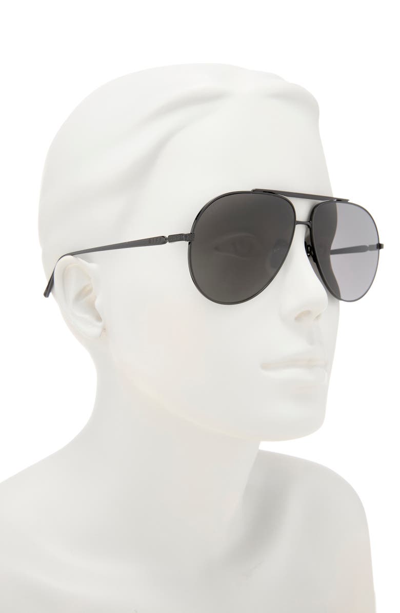 DIFF Denver 61mm Aviator Sunglasses, Alternate, color, Black Grey