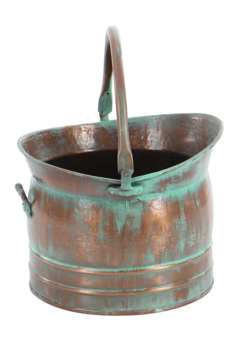 SONOMA SAGE HOME Copper Metal Rustic Planter with Stationary Handles - Set of 3, Alternate, color, Copper