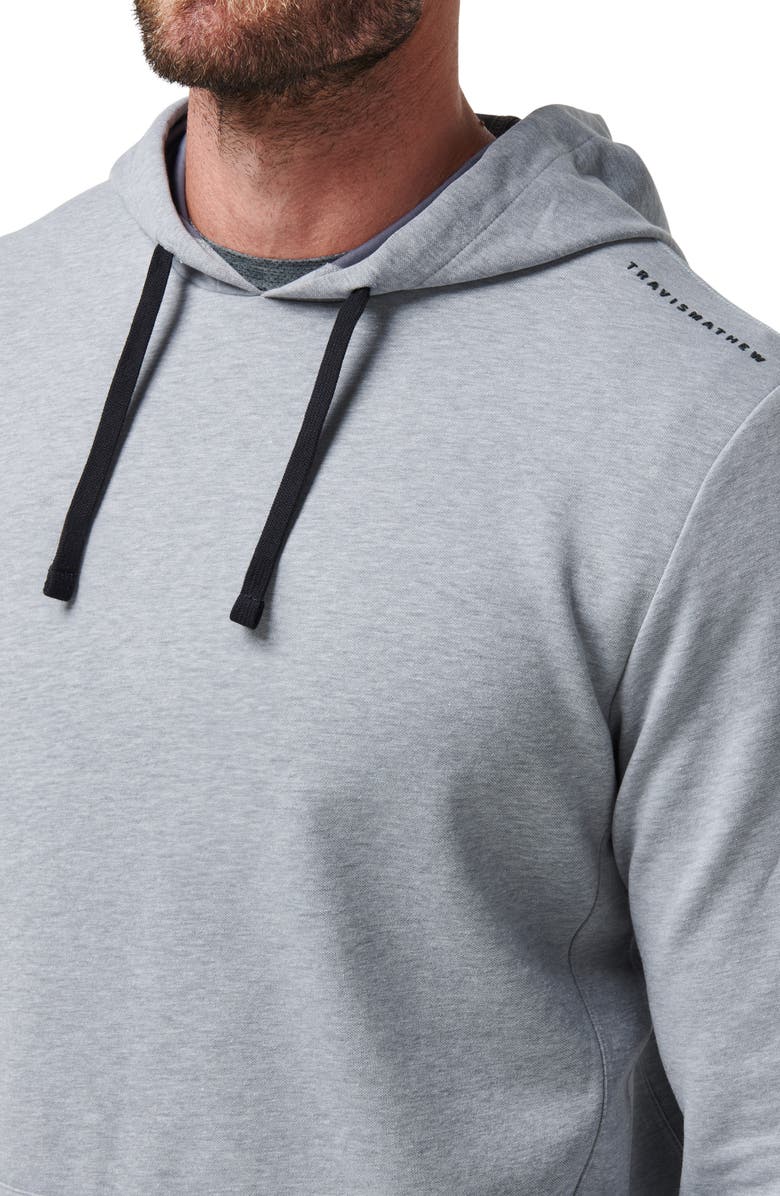 TravisMathew Upgraded Tech Hoodie, Alternate, color, Heather Grey