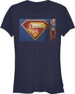 Supergirl Junior's Supergirl Look Out Graffiti Poster Graphic T-Shirt
