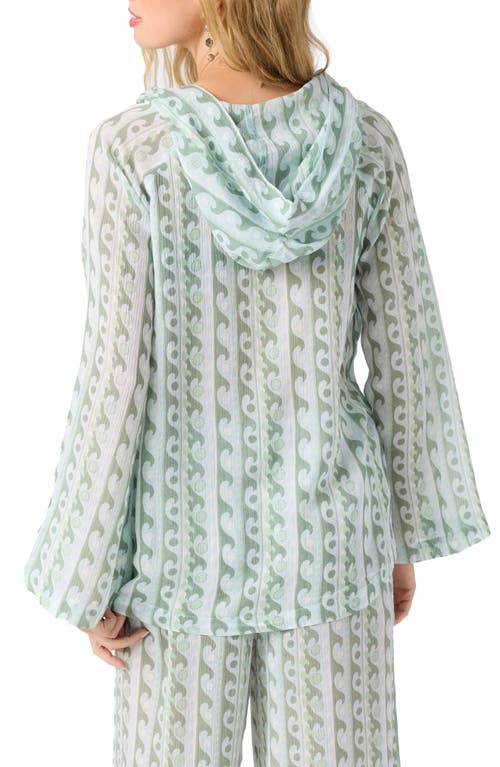 O'neill Regina Print Hooded Cover-up In Blue