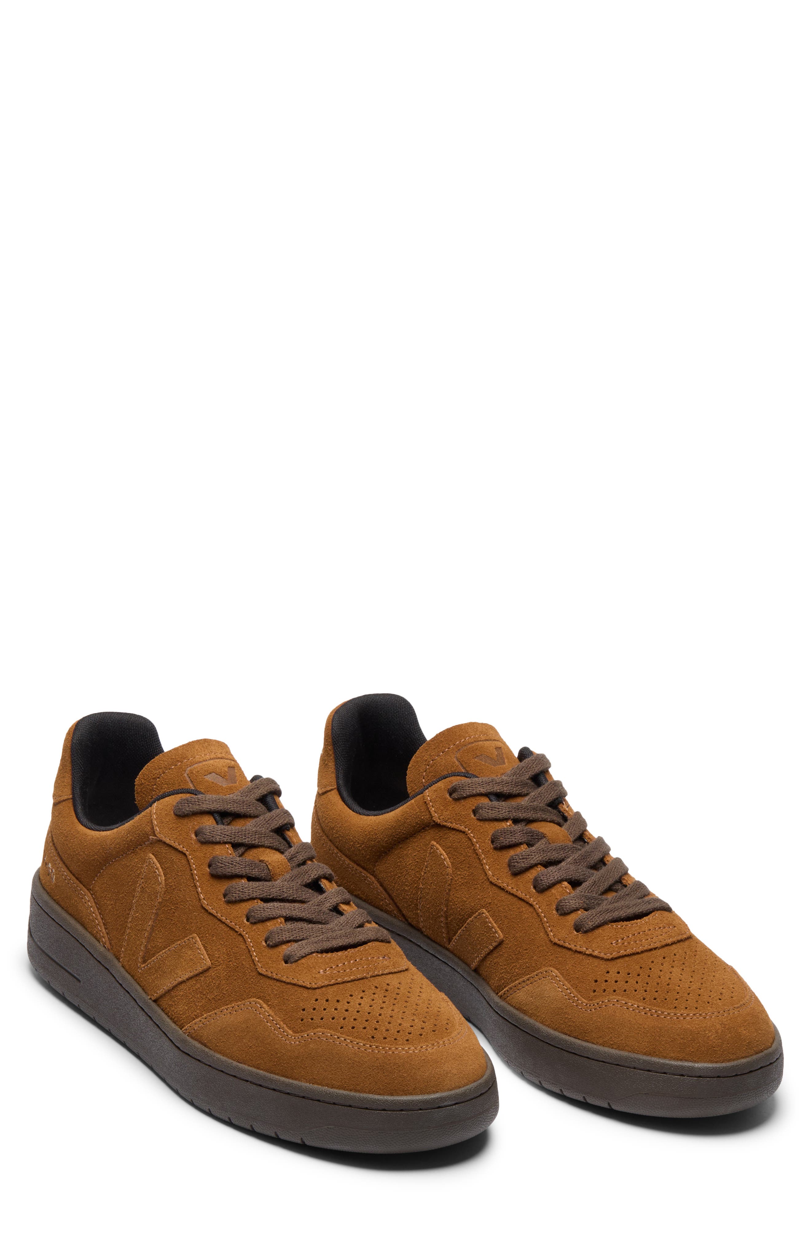 Veja V-90 Water Repellent Suede Sneaker, Main, color, Full Cognac Eagle