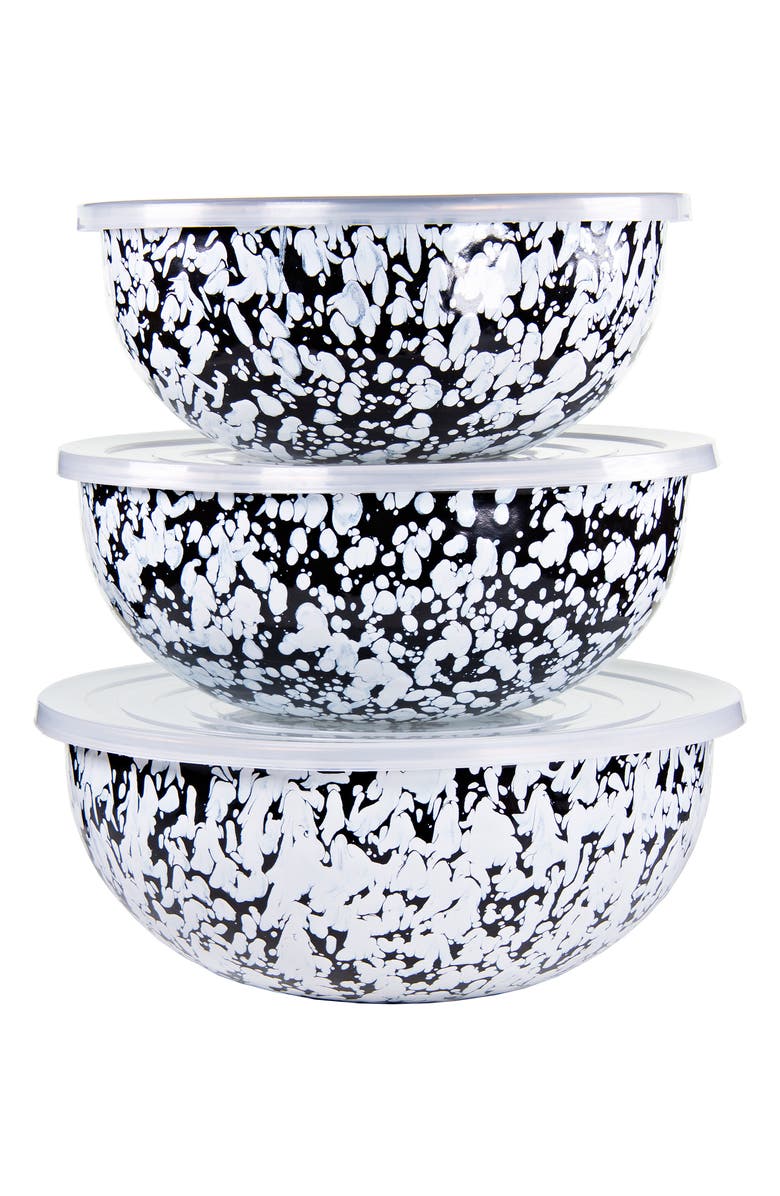 Golden Rabbit Set of 3 Nesting Mixing Bowls, Main, color, 