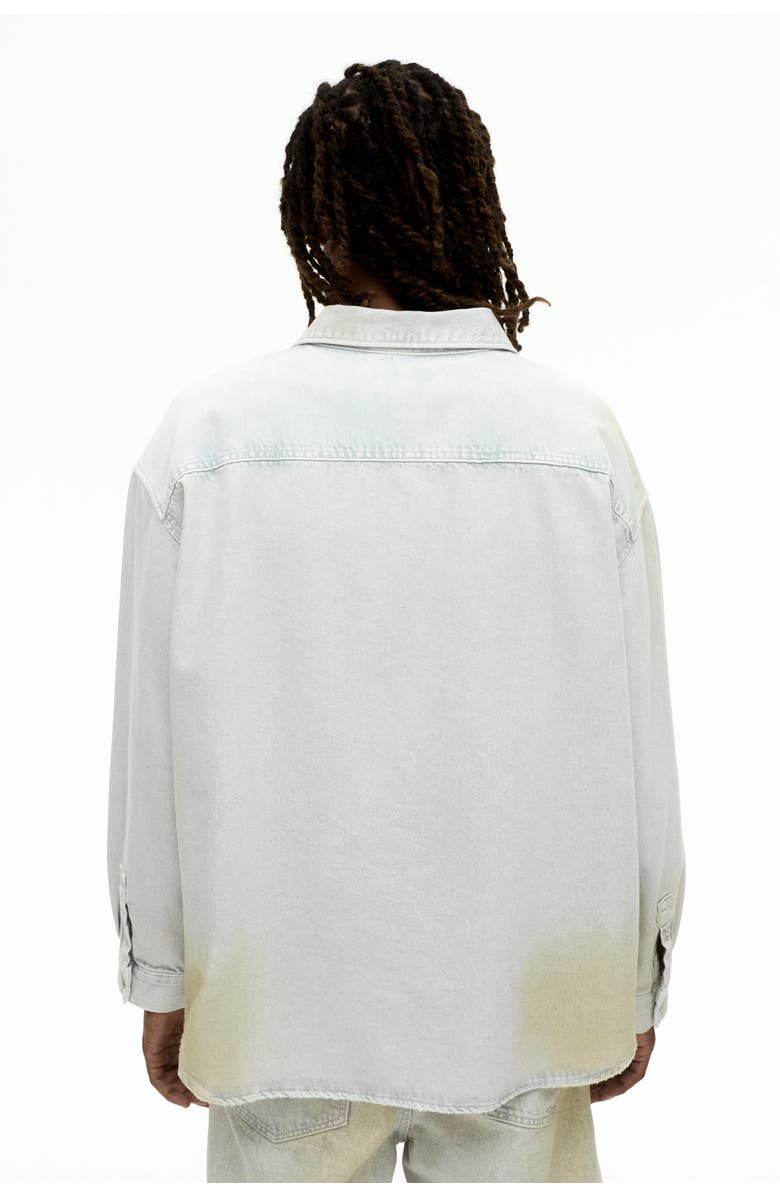 H&M Oversized Fit Denim Shirt, Alternate, color, Pale Denim Blue