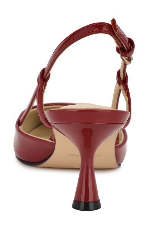 Nine West Women's Rhonda Tapered Heel Slingback Pumps In Medium Red Patent