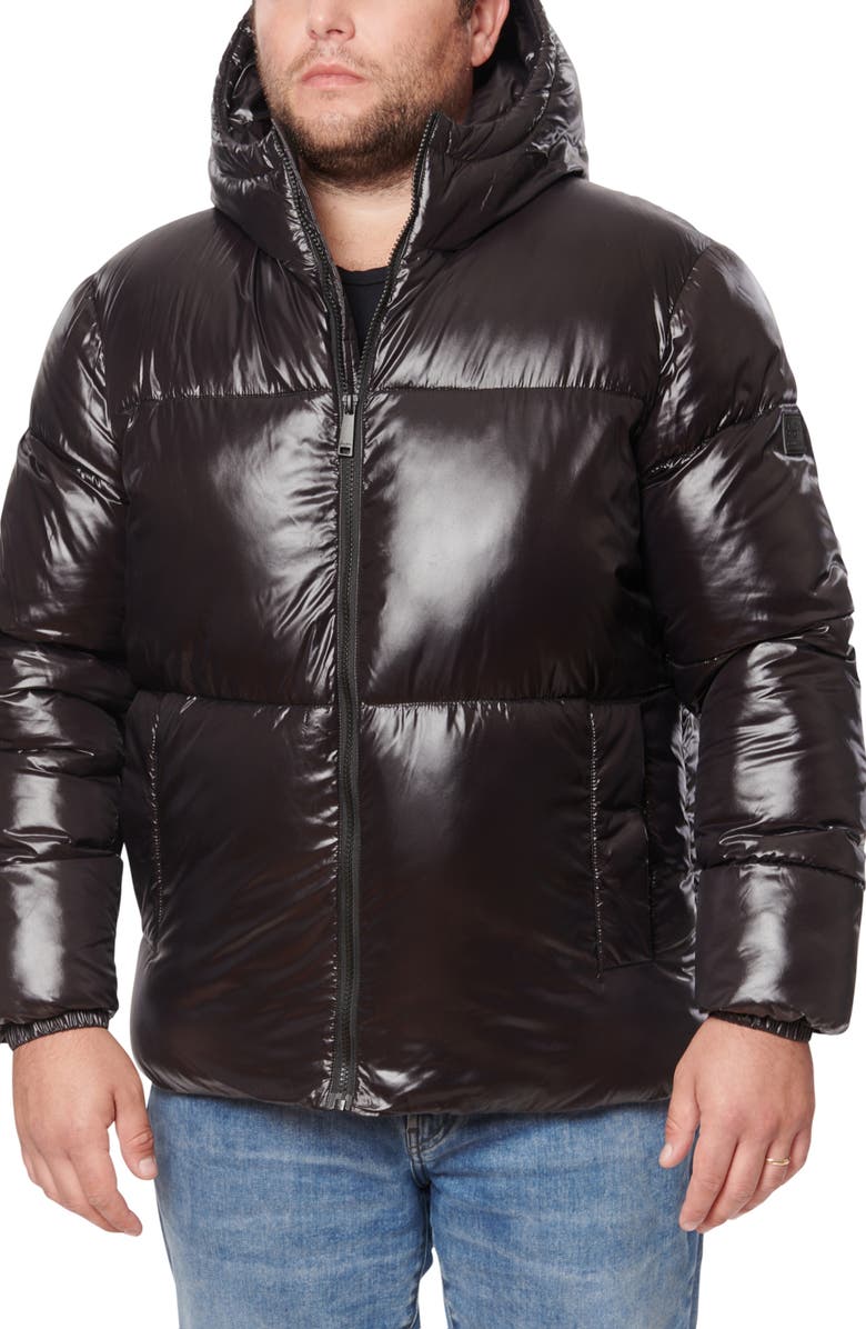 Sean John High Shine Hooded Puffer Jacket, Alternate, color, 